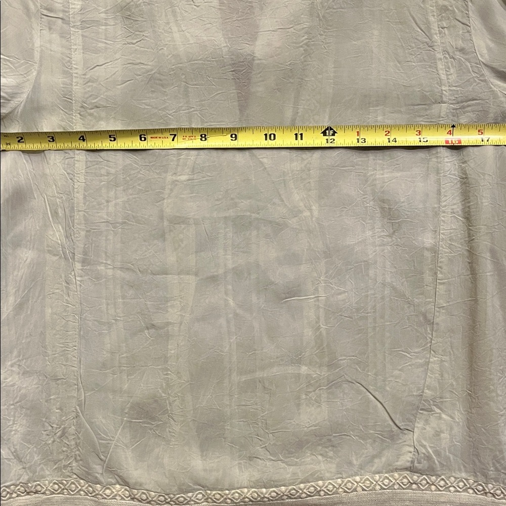 Johnny Was Pintuck Mesh Peasant Blouse with Floral Embroidery Size XS - Picture 9 of 12